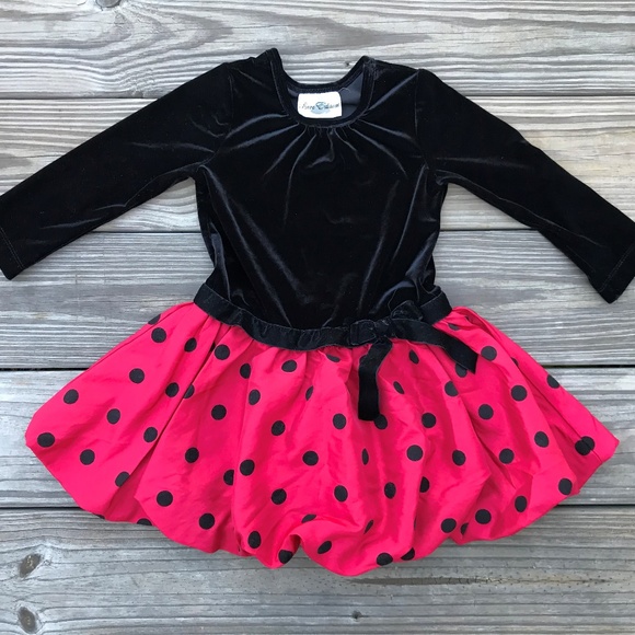 Rare Editions Other - Rare Editions Girl Dress Lady Bird Red Black 3T